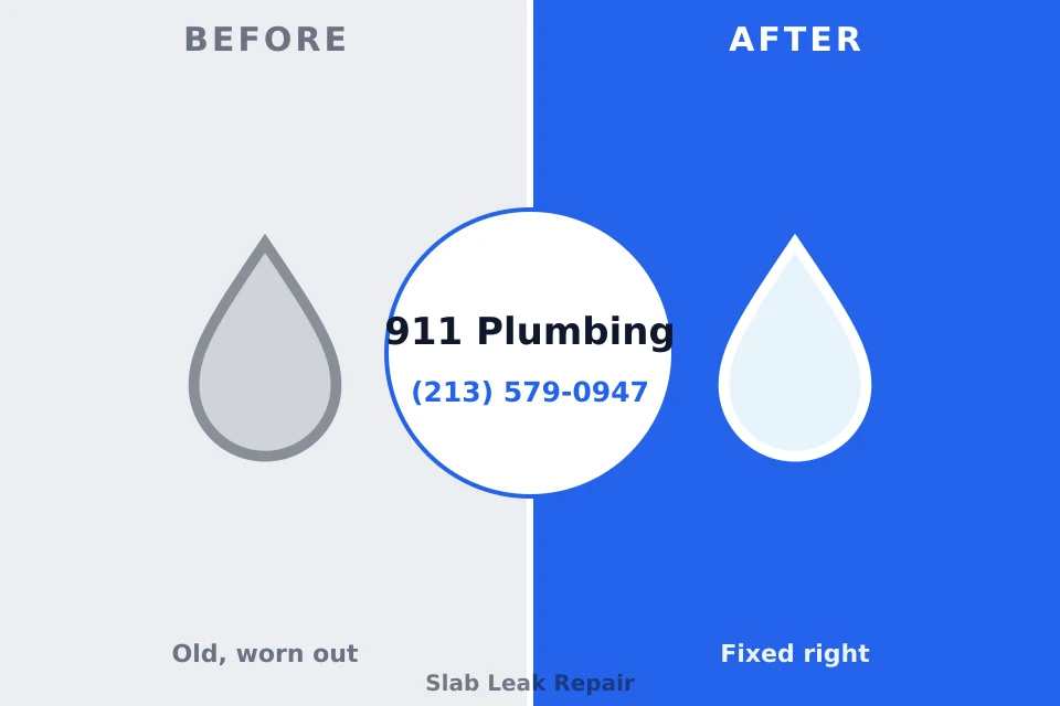Before and after: plumbing repair Kensington, NY